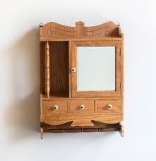 Apothecary Cabinet With Beveled Glass Mirror, Vintage ...