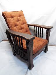 Original Antique Wood Oak Child's Mission Morris Chair ...
