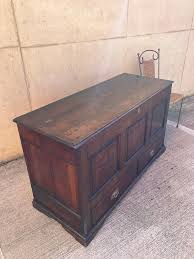 Antique Scottish Oak Coffer, Large 18th Century Panelled Blanket Box + Drawers For Sale at 1stDibs