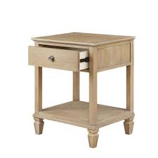 Starlight Canyon Home,Rustic Brown Nightstand with Rubber Wood Frame and Metal Accents for Bedroom : Target