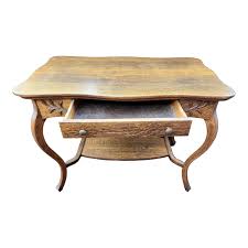 Antique Quartersawn Tiger Oak Library Table | Kashew