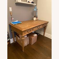 Restoration Hardware Natural French Partner's Desk - AptDeco