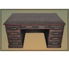 Oak Flat Top Desk - Wooden Nickel Antiques