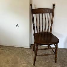 Primitive Farmhouse Plank Seat Chair | EstateSales.org