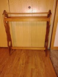 Vintage Wood Quilt Blanket Rack Stand Country Cottagecore ...