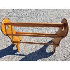 Vintage Solid Pine Quilt or Blanket Rack | Chairish