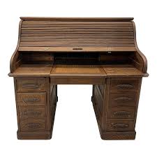 Late 19th Century Antique Samuel Lakow Roll-Top Desk | Chairish