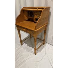 1970s Rolltop Secretary Desk | Chairish