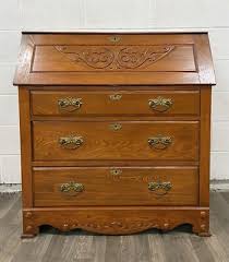 Vintage Drop Front Secretary Writing Desk Bureau by R. Miner Furniture | eBay