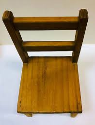 Antique Handmade Wood Doll Chair 14 1/2" high 1920-1930's circa. | eBay