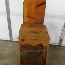 Antique Stool Step Ladder Ironing Board Combo | EstateSales.org