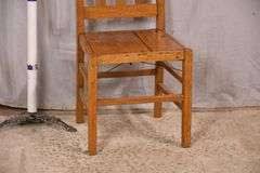 Oak slat back chair with stretcher base; 14416-001 - R.H. Lee & Co. Auctioneers