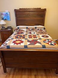 Vintage Handmade Quilt Fits Full/queen Sized Bed - Etsy