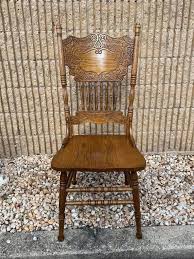 Late 20th Century Set of Six Vintage Oak Carved Pressed ...