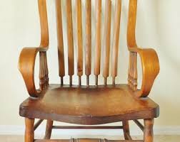 Large Antique Solid Oak Wood Pressed Spindle Back Oversized Arm Chair - Etsy