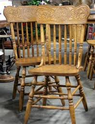 Spindle Back/Leg Dining Chairs with Carved Lion Head Detail, 17"W x 39"H, Qty 2 - Mayo Auction & Realty
