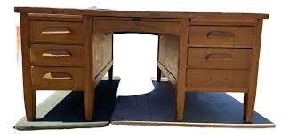 1920s Antique Rucker Fuller Oak Partners Desk Needs ...