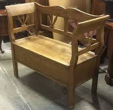 American Country Style Pine Storage Bench