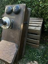 antique wooden wall telephone products for sale | eBay