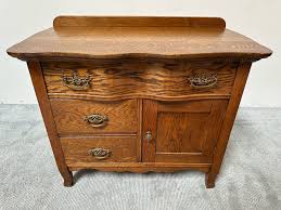 Vintage Tiger Oak Cabinet 34W X 18D X 29H