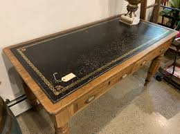 Vintage Leather Top Table | Flea-for-All