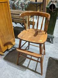 Vintage wooden high chair - South Auction