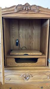 Lot - 2 Pc Oakwood Interiors Armoire Beautiful Condition