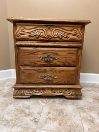 Oakwood Interiors Oakcrest 4 Drawer Nightstand Oak Bedroom