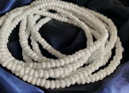 White Lustre Seed Bead Anklet: Stretchy Boho Ankle Bracelet ...