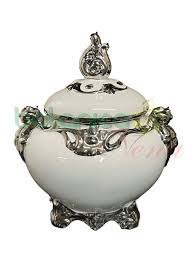 Sopera Obatala – Sacred blanco Tureen with Elegant plateado ...