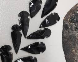 Handmade Black Obsidian Arrowhead Pendant Necklace: Healing ...