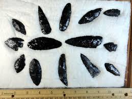 14 Christmas Valley Oregon Obsidian Arrowheads, Authentic ...