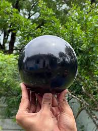 Natural Obsidian Sphere - Quartz Crystal Ball, Black ...