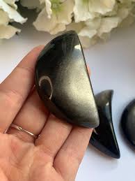 Silver Sheen Obsidian Moon - Etsy Canada