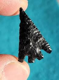 Authentic Arrowheads Artifacts Obsidian Paleo Windust Contracting Stem Warner Valley, Oregon 1950's