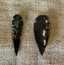 2 Black Obsidian Arrowheads | eBay