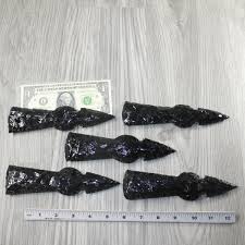 5 Obsidian Ornamental Tomahawk Heads #3544 Ax Axe ...