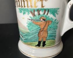 Antique Hunter Occupational Shaving Mugs - Etsy