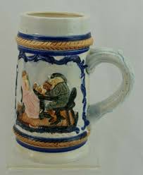 Vintage Occupied Japan Beer Stein Couple Blue Trim | eBay