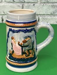 Vintage Japanese Ceramic Beer Stein Hand Painted 20 oz ...