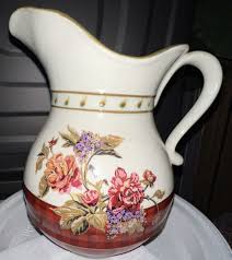 Vintage Pitcher Floral Country 7 1/2 In Tall | eBay