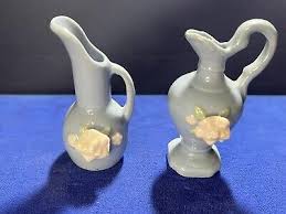 Vintage Powder Blue Miniature Vase w Pink Flower Porcelain Occupied Japan | eBay