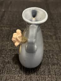 Vintage Miniature Blue Porcelain Bud Vase W/Pink Rosebud Made In Occupied Japan | eBay