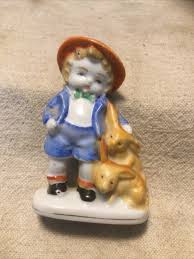 Vintage Pair Occupied Japan 4” Ceramic Porcelain Little Boy Figurines | eBay