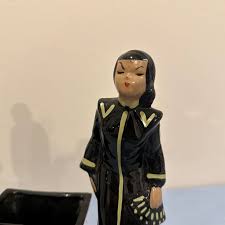 Pair of Vintage Japanese Asian Shelf Sitter Planters or ...