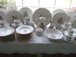 70 PCS CZECHO EUROPA BOUQUET PAT DINNER SET +MANY SERVING ...