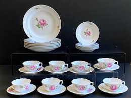 Buy Vintage MEISSEN "roses" Tableware, Teacup & Saucer Set ...