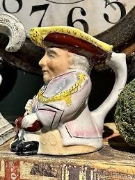 VTG Occupied Japan Handpainted Porcelain Toby Military Officer Mini Pitcher 4" | eBay