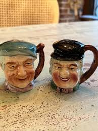 Vintage Salt & Pepper Shakers Toby Mug Style Heads Old Man ...