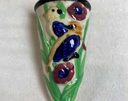 Vintage Japan Cone Shaped Bird Wall Pocket (#WP114) - Etsy